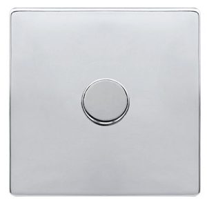 CLICK DEFINITY COMPLETE 1 GANG 2 WAY 100W DIMMER SWITCH - POLISHED CHROME