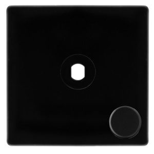 CLICK DEFINITY COMPLETE 1 GANG UNFURNISHED DIMMER PLATE & KNOBS - METAL BLACK