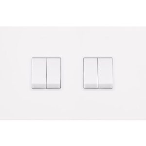 CLICK DEFINITY MATT WHITE 4-GANG 2-WAY (TWIN PLATE) SWITCH