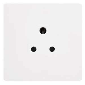 CLICK DEFINITY MATT WHITE 5A 1-GANG UNSWITCHED SOCKET