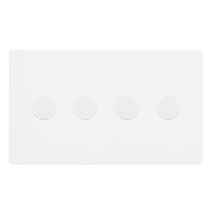 CLICK DEFINITY COMPLETE 4 GANG 2 WAY 100W DIMMER SWITCH - META; WHITE