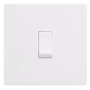 CLICK DEFINITY COMPLETE 20A DOUBLE POLE SWITCH WITH FLEX OUTLET - POLAR WHITE COVER PLATE - POLAR WHITE INSERT