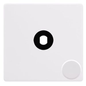 CLICK DEFINITY COMPLETE 1 GANG UNFURNISHED DIMMER PLATE & KNOBS - POLAR WHITE