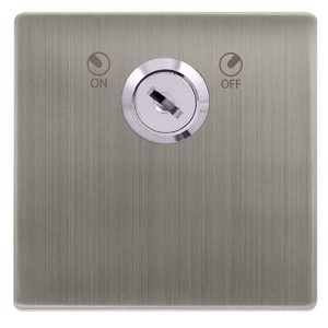 CLICK DEFINITY COMPLETE 20A DOUBLE POLE KEY LOCKABLE SWITCH - STAINLESS STEEL COVER PLATE