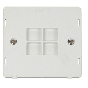 CLICK DEFINITY INSERT POLAR WHITE 1-GANG BLANK PLATE INSERT WHITE