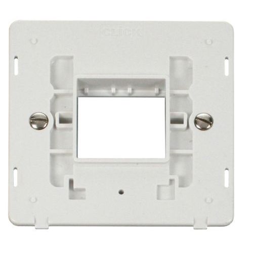 CLICK MINIGRID 6-GANG PLATES 1G PLATE TWIN APERTURE INSERT WHITE
