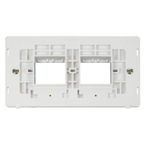 CLICK MINIGRID 6-GANG PLATES 2G PLATE (2X2) APERTURE  INSERT WHITE