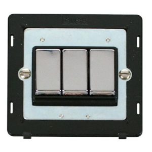 CLICK DEFINITY INSERT INGOT POLISHED CHROME CH ING 10AX 3G 2 WAY SW INSERT BLACK