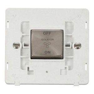 CLICK DEFINITY INSERT INGOT BRUSHED STAINLESS 10A 3P FAN ISO ING SW INS PW BRST