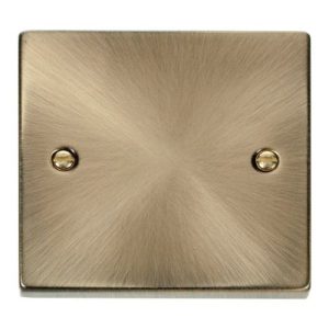 CLICK DECO VICTORIAN ANTIQUE BRASS VP ANT/BR 1-GANG BLANK PLATE