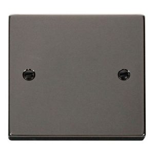 CLICK DECO VICTORIAN BLACK NICKEL VPBK/NICKEL 1-GANG BLANK PLATE