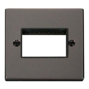 CLICK DECO VICTORIAN BLACK NICKEL 1G PLATE TRIPLE SW APERTURE