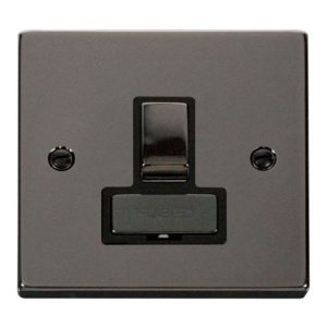 CLICK DECO VICTORIAN BLACK NICKEL INGOT 13A SWITCHED SPUR WITHOUT FLEX OUTLET