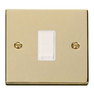 CLICK DECO VICTORIAN POLISHED BRASS 10A 1-GANG 2 WAY SWITCH (WHITE SWITCH)
