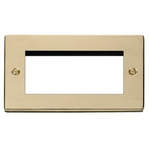 CLICK NEW MEDIA VPBR 2-GANG 4-MODULE PLATE FOR DATA MODULES