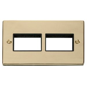 CLICK MINIGRID 6-GANG PLATES 2G PLATE(3 + 3)SW APER