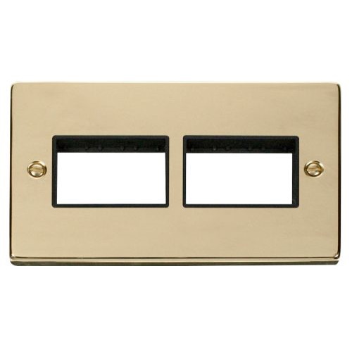 CLICK MINIGRID 6-GANG PLATES 2G PLATE(3 + 3)SW APER