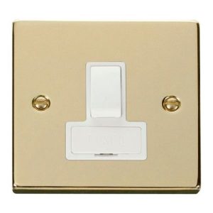 CLICK DECO VICTORIAN POLISHED BRASS VP BRASS 13A SWITCHED SPUR WITHOUT FLEX OUTLET