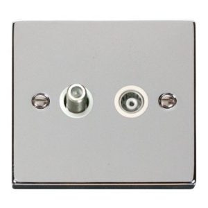 CLICK DECO VICTORIAN POLISHED CHROME VPCHROME SATELITE SOCKET & ISOLATED CO A