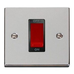 CLICK DECO VICTORIAN POLISHED CHROME VPCHROME 1-GANG 45A DP SWITCH