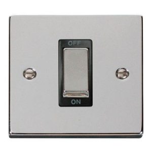 CLICK DECO VICTORIAN POLISHED CHROME INGOT 1G 45A DP SWITCH BLACK