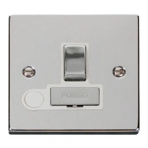 CLICK DECO VICTORIAN POLISHED CHROME INGOT13A SWITCHED SPUR WITH FLEX OUTLET