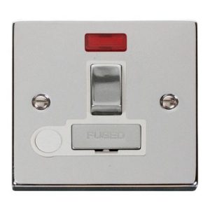 CLICK DECO VICTORIAN POLISHED CHROME INGOT13A SWITCHED SPUR WITH FLEX OUTLET