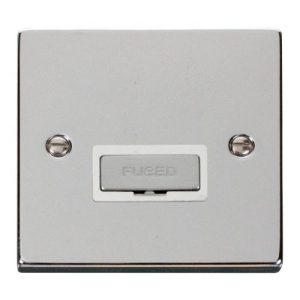 CLICK DECO VICTORIAN POLISHED CHROME INGOT 13A SPUR WITHOUT FLEX OUTLET