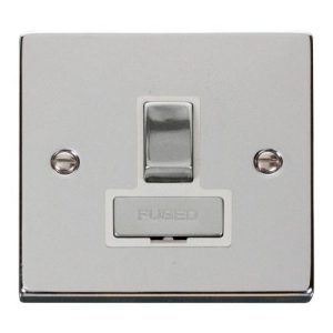 CLICK DECO VICTORIAN POLISHED CHROME INGOT 13A SWITCHED SPUR WITHOUT FLEX OUTLET