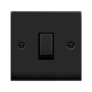 CLICK DECO VICTORIAN MATT BLACK INGOT 10A 1-GANG 2-WAY SWITCH