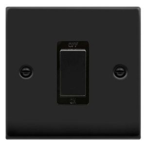 CLICK DECO VICTORIAN MATT BLACK 1G 45A COOKER SWITCH