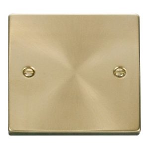 CLICK DECO VICTORIAN SATIN BRASS VPSAT/BR 1-GANG BLANK PLATE