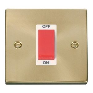 CLICK DECO VICTORIAN SATIN BRASS VPSAT/BRASS 1-GANG 45A DP SWITCH
