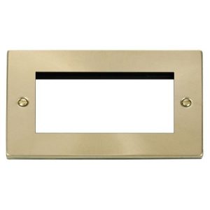 CLICK NEW MEDIA VPSAT BR 2-GANG 4-MODULE PLATE FOR DATA MODULES
