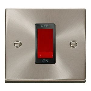 CLICK DECO VICTORIAN SATIN CHROME VP 1-GANG 45A DP SWITCH