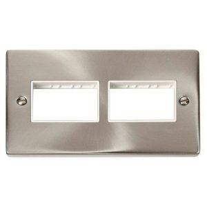 CLICK MINIGRID 6-GANG PLATES 2G PLATE(3 + 3)SW APER