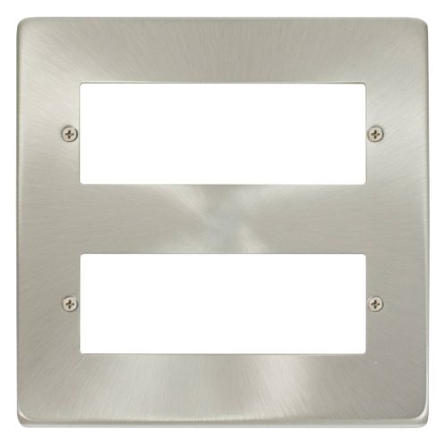 CLICK DECO VICTORIAN SATIN CHROME 12 MINIGRID MODULE PLATE SATIN CHROME