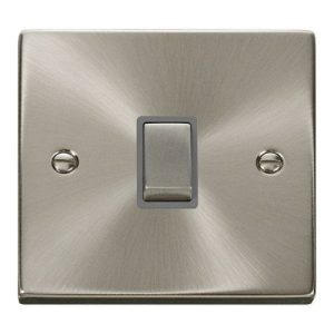 CLICK DECO VICTORIAN SATIN CHROME VP ING 20A DP SWITCH GREY