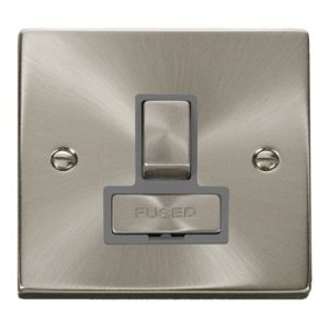CLICK DECO VICTORIAN SATIN CHROME VP ING 13A FCU SW GREY