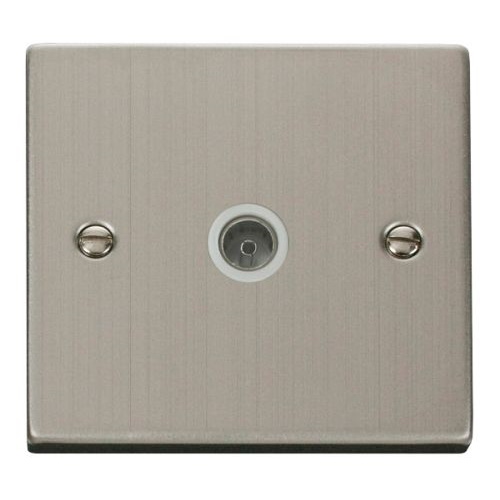 CLICK DECO VICTORIAN STAINLESS STEEL 1-GANG SINGLE CO AXIAL OUTLET