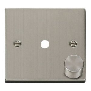 CLICK DECO VICTORIAN STAINLESS STEEL VPSS 1-GANG  DIMMER PLATE & KNOBS