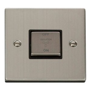 CLICK DECO VICTORIAN STAINLESS STEEL 10A 1-GANG 3 POLE INGOT SW