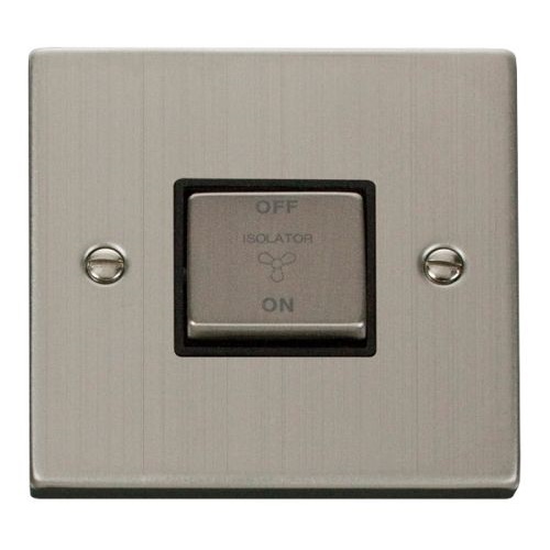 CLICK DECO VICTORIAN STAINLESS STEEL 10A 1-GANG 3 POLE INGOT SW