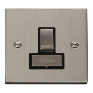 CLICK DECO VICTORIAN STAINLESS STEEL INGOT 13A SWITCHED SPUR WITHOUT FLEX OUTLET
