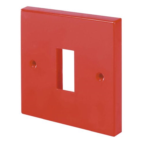 CLICK MINIGRID SINGLE SWITCH PLATE1-GANG APERTURE RED