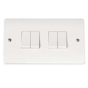 CLICK MODE SWITCH PLATES 4-GANG 2 WAY 10A PLATE SWITCH