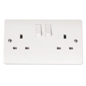 CLICK MODE SOCKET 13A UK 2-GANG DOUBLE POLE 13A SOCKET OUTLET SWI