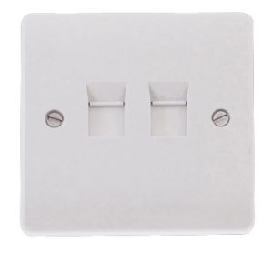 CLICK MODE TELEPHONE/DATA OUTLETS 1-GANG DOUBLE CAT 5E OUTLET