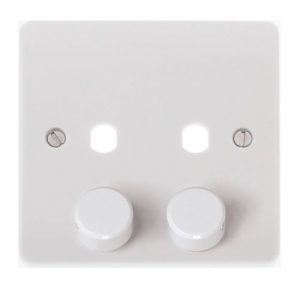 CLICK MODE UNFURNISHED PLATES DIMMER MODE 2-GANG SINGLE DIMMER PLATE & KNOBS