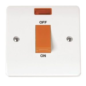 CLICK MODE SWITCH/SOCKET 45A 1-GANG45A DP SWITCH + NEON